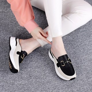 핑키슈 펀칭캐주얼슬링백뮬블로퍼스니커즈[4cm]