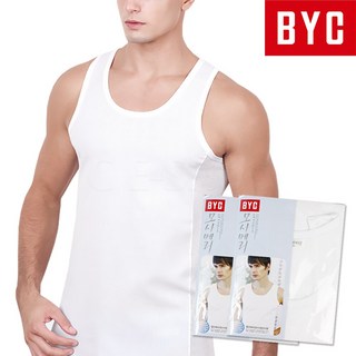BYC 남자 모시 런닝 2매 여름 남성 속옷 모시메리 민소매 조끼 나시