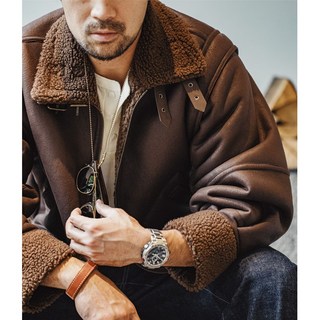 남성 가죽 재킷 아메리칸 빈티지 기모 라이더 스웨이드 코트 겨울 B3 Bomber Jacket TS2307295