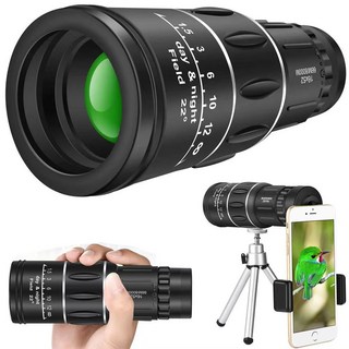 고배율 망원경 단안경 단원경 16배 16X52 고성능 휴대용 콘서트 망원경, 21mm