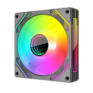 컴퓨터 쿨러팬 케이스쿨러 120mm ARGB FAN 5V3PIN BC-V12, 블랙, 1개