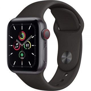 애플워치SE GPS 셀룰러 40mm 스페이스 그레이 알루미늄 케이스 블랙 스포츠 밴드 포함 갱신