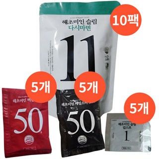 완도산] 해초미인 슬림 다시마면 저칼로리 간편식 해초 국수(면10+비빔소스5+메밀소바소스5+김스프5)
