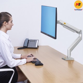 현대AV NB-G40 대형 모니터 책상 거치대 게이밍 모니터암 최대 40인치/2~12kg 지지 실버 색상 편리한 높이 조절 케이블 정리 지원 정품 한글 설치안내서 제공, 1개, NB-G40 실버 색상