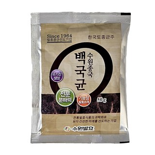 백국 50그램 수원종국 백국균 수원발효 막걸리, 1개, 50g