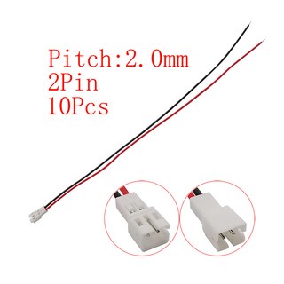 10Pcs 마이크로 JST PH 2.0mm 피치 2/3/4/5/6 핀 수 플러그/PH2.0 암 터미널 소켓 와이어 케이블 커넥터 26AWG 20CM, 10Pcs 2Pin-K, 10개