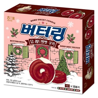 해태제과 버터링 딥 레드벨벳 쿠키, 155g, 1개
