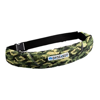 PFD 자동 팽창식 구명 벨트 100N 낚시 조끼 수영 라운드 부표 래프팅 보트, 01 Automatic Inflated, 04 Camou green