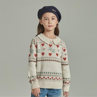 헤지스 키즈 홀리데이 스웨터 HSW81KR51P BG 상품 이미지