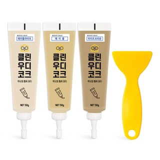 철물팩토리 퍼티 우디코크 마루바닥보수 메꾸미 보수제, 메이플라이트+메이플+라이트브라운+ PVC헤라, 1세트