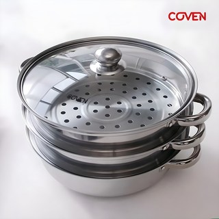 코벤 3단 스텐 찜전골 냄비 사용 모습