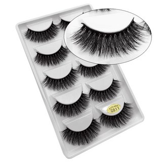 밍크 속눈썹 3D 인조 두꺼운 날개 5 쌍 드라마틱 내추럴 볼륨 g800, [01] 5 paris Multipack, [23] 5 pairs- G811Y