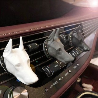 끌리다 도베르만 차량용방향제+디퓨저, 블랙, 화이트자스민&민트, 1개