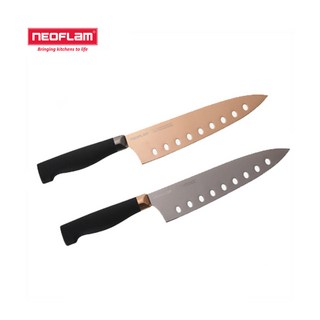 네오플램 향균 티타늄코팅 주방칼 업소용칼 유럽형식도 셰프8", 블랙, 1개