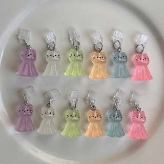 고양이 테루테루 야광 충전캡 단자마개