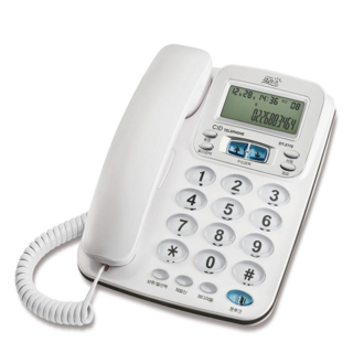 코러스 발신자표시 유선전화기 화이트 DT-2110