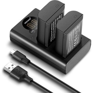 NEEWER NPW126/NPW126s 교체 배터리 충전기 듀얼 및 USB C 케이블 포함 2개 세트 1140mAh 카메라 후지필름 X100VI XT30 II XS10 XT20, DMW-BLK22