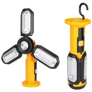 앤트앤비 트랜스폼 충전식 LED 감성 캠핑 랜턴 + 18650 충전지 3000mAh + 마이크로 5핀 충전케이블 세트, 1세트, 날개랜턴 옐로우