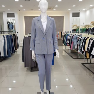 꼼빠니아 테일러드 정장 셋업 자켓-CAEU4-WTJ900(네이비/체크 블랙)