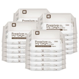 마더케이 신생아용 프리미엄 순면 건티슈 휴대형 60gsm, 60g, 15매, 20개