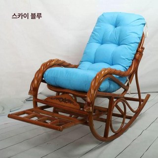 스윙 체어 방석 등나무 1인용 소파 펜션 1인용, 8 스카이블루, 1개