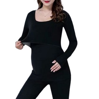 임산부 수유용 발열 내복 상하의 세트세트