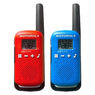 (HJ) 모토로라무전기 T42 2대 레드블루 생활무전기 - 총알배송, (HJ) 모토로라무전기 T42 2대(레드블루), 1개