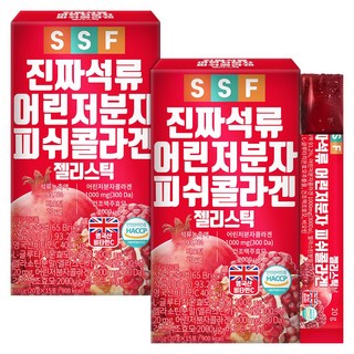 순수식품 석류 저분자 콜라겐 젤리 스틱, 300g, 2개