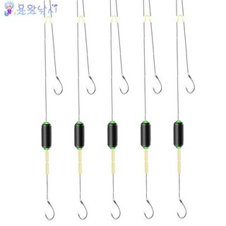 용왕낚시 이스니 외통 낚시바늘 유미늘 묶음채비 엉킴방지봉 장착형 2본 5조, 1개, 5개입