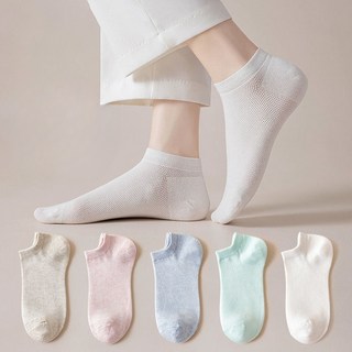 뷰티 여성 봄여름 면 망사 무지 발목 단목 양말