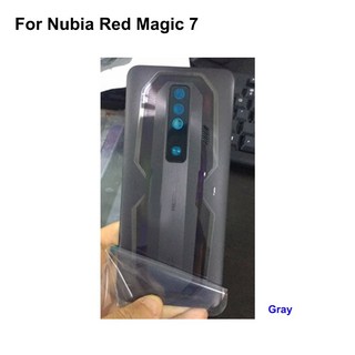 뒤 유리 표지 ZTE 누비아 레드 매직 7 배터리 도어 하우징 케이스 뒷면 커버 Magic7 nx679j 부품 RedMagic, Gray, 1개
