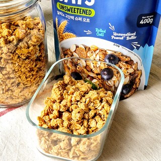 알피노 무설탕 프로틴 시리얼 땅콩버터&오트밀, 1개, 400g