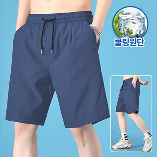 Modern Fashion 남자 허리 밴딩 반바지 쿨링 팬츠 B07