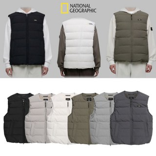 (국내매장판) 내셔널지오그래픽 패딩조끼 헤론 U넥 내추럴 투웨이 지퍼 경량 구스 다운 베스트 남성용