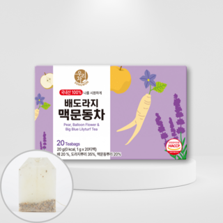 우리차 송원식품 배도라지 맥문동차 티백, 1개, 20개입, 1g 맛있는차