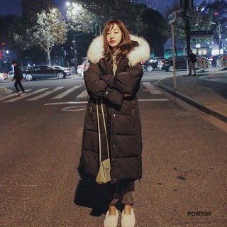 POMTOR 여성 무스탕 코트 루즈핏 도톰