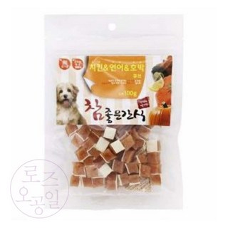 오공일 치킨 연어 호박 큐브 100G 반려동물간식 강아지용간식, 1개