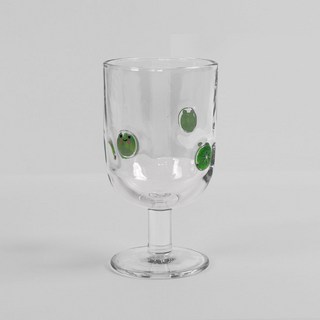 입체 심볼 유리 고블렛잔 360ml, 1개, 개구리