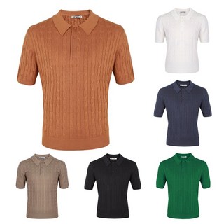 SNP골프 남성 클래식 케이블 니트카라티