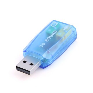 사운드카드 5.1 가상 외부 USB 사운드 카드 오디오 어댑터 3D 3.5mm 마이크 스피커 헤드폰 인터페이스 노트, [02] blue, 02 blue, 1개