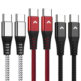 베리어 60W LED PD C to C타입 고속충전 케이블 3개입, 혼합색, 1.8m, 3개