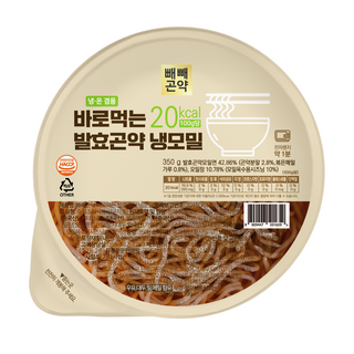 100g당 20kcal 바로먹는 발효곤약 냉모밀, 12개, 350g