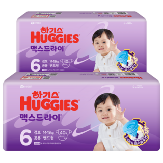 하기스 NEW 맥스드라이 밴드형 남여공용, 6단계, 80매