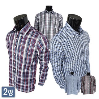 [1+1]야인시대 봄여름가을 다용도 베이지 체크남방셔츠 작업 일상 캐쥬얼 남방