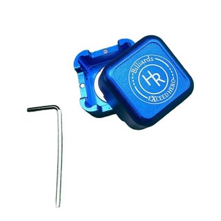 YSSHOP 당구 자석 초크 박스 스누커 알루미늄 휴대용 미니 하드케이스, 알루미늄 합금, 블루, 1개