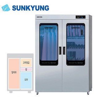 선경산업 복합소독기 (SK-UV15051) 자외선살균소독 열풍건조 앞치마 고무장갑 칼 도마