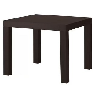 이케아 라크 보조테이블/화이트55x55cm, 블랙브라운