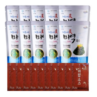 해조미 미역국수 비빔소스 180g, 10팩 세트 해초미인 해조미 미역국수 비빔소스 180g, 10팩 세트 해초미인