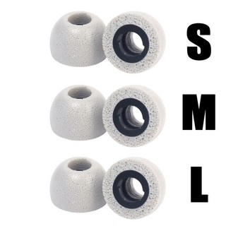 G XY BUDS 감소 폼 방지 소음 미끄럼 귀마개 이어팁 메모리 용 교체용, 1 Pair, White SML, 1개