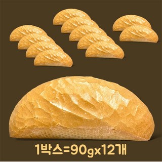 베트남 반미 바게트 빵 banh mi viet nam 무참가물 무방부제 건강 개별포장, 12개, 90g